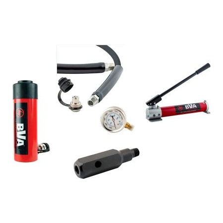 Bva Hydraulics BVA Hydraulic Combo, 25 Ton, 6in Stroke Low Profile Cylinder with P1000 Pump SP10-2506